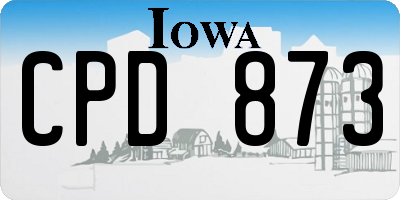 IA license plate CPD873