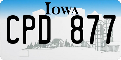 IA license plate CPD877