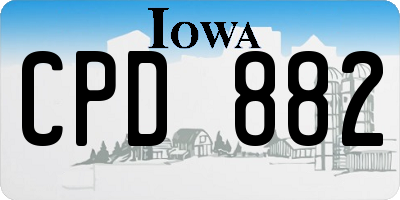 IA license plate CPD882