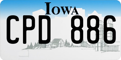 IA license plate CPD886