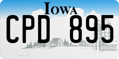 IA license plate CPD895