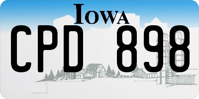 IA license plate CPD898