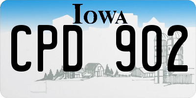 IA license plate CPD902