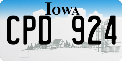 IA license plate CPD924