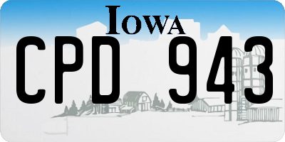 IA license plate CPD943