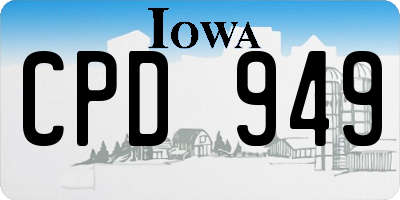 IA license plate CPD949