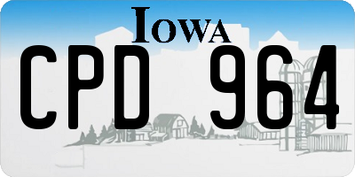 IA license plate CPD964