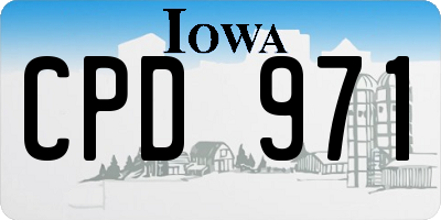 IA license plate CPD971