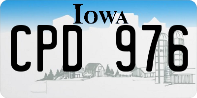 IA license plate CPD976