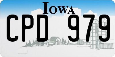 IA license plate CPD979