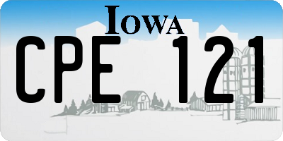 IA license plate CPE121