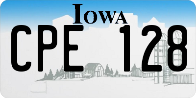 IA license plate CPE128