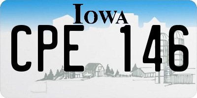 IA license plate CPE146