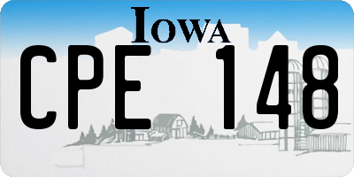 IA license plate CPE148
