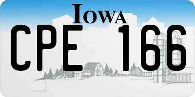 IA license plate CPE166