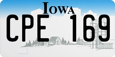 IA license plate CPE169