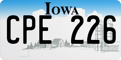IA license plate CPE226