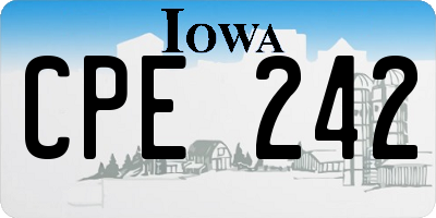 IA license plate CPE242
