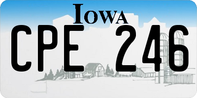 IA license plate CPE246