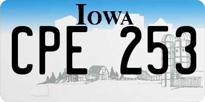 IA license plate CPE253
