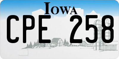 IA license plate CPE258