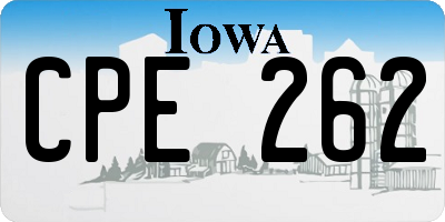 IA license plate CPE262