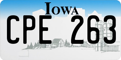 IA license plate CPE263