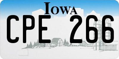 IA license plate CPE266
