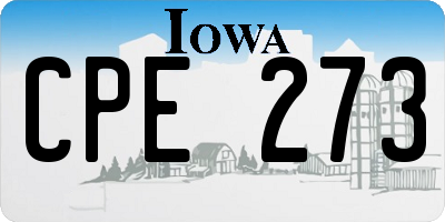 IA license plate CPE273