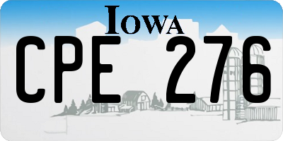 IA license plate CPE276