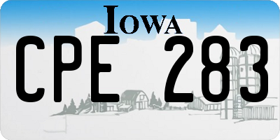 IA license plate CPE283
