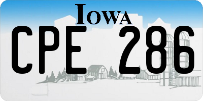 IA license plate CPE286