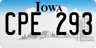 IA license plate CPE293
