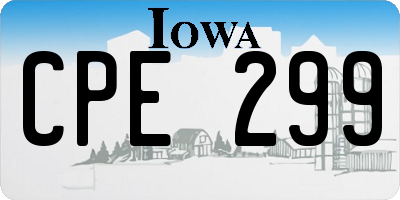 IA license plate CPE299