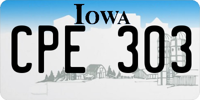 IA license plate CPE303