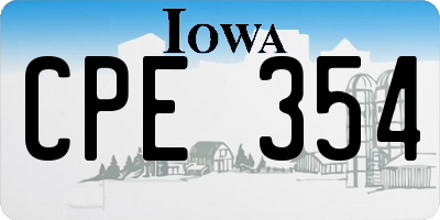 IA license plate CPE354
