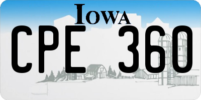IA license plate CPE360