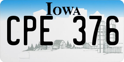 IA license plate CPE376