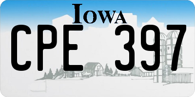 IA license plate CPE397
