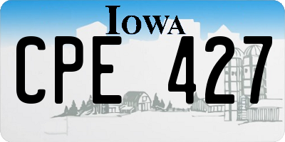 IA license plate CPE427