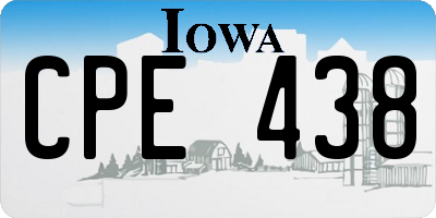 IA license plate CPE438