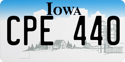 IA license plate CPE440