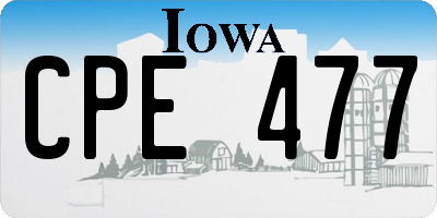 IA license plate CPE477
