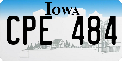 IA license plate CPE484