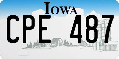 IA license plate CPE487