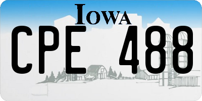IA license plate CPE488