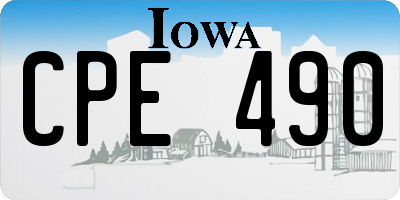 IA license plate CPE490