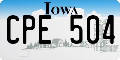 IA license plate CPE504