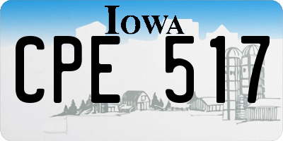 IA license plate CPE517