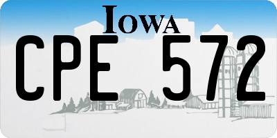 IA license plate CPE572